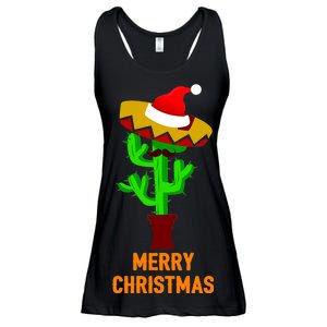 Merry Christmas Cactus Ladies Essential Flowy Tank