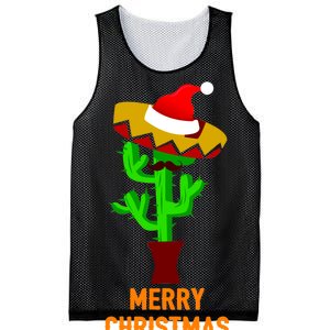 Merry Christmas Cactus Mesh Reversible Basketball Jersey Tank