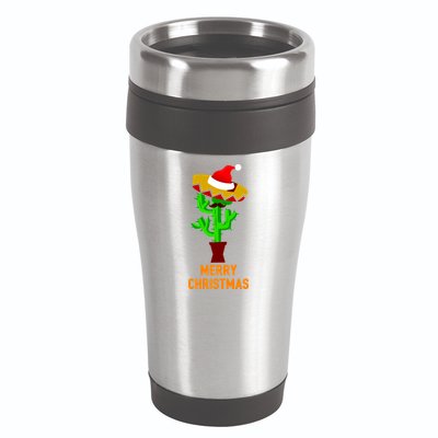 Merry Christmas Cactus 16oz Travel Tumbler