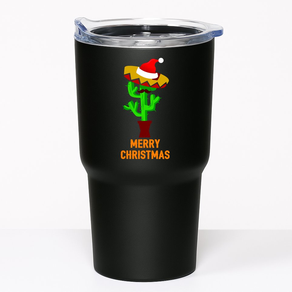 Merry Christmas Cactus Tumbler