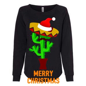 Merry Christmas Cactus Womens California Wash Sweatshirt