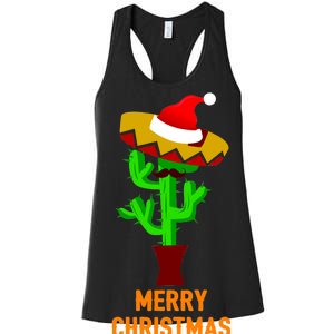 Merry Christmas Cactus Women's Racerback Tank