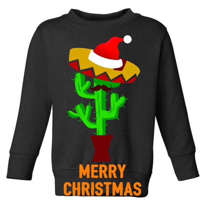 Merry Christmas Cactus Toddler Sweatshirt