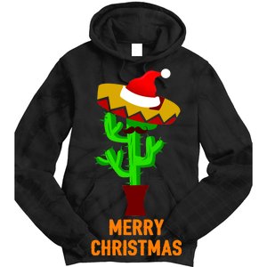 Merry Christmas Cactus Tie Dye Hoodie