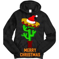 Merry Christmas Cactus Tie Dye Hoodie