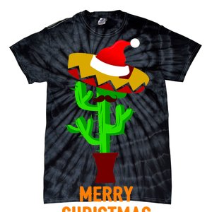 Merry Christmas Cactus Tie-Dye T-Shirt