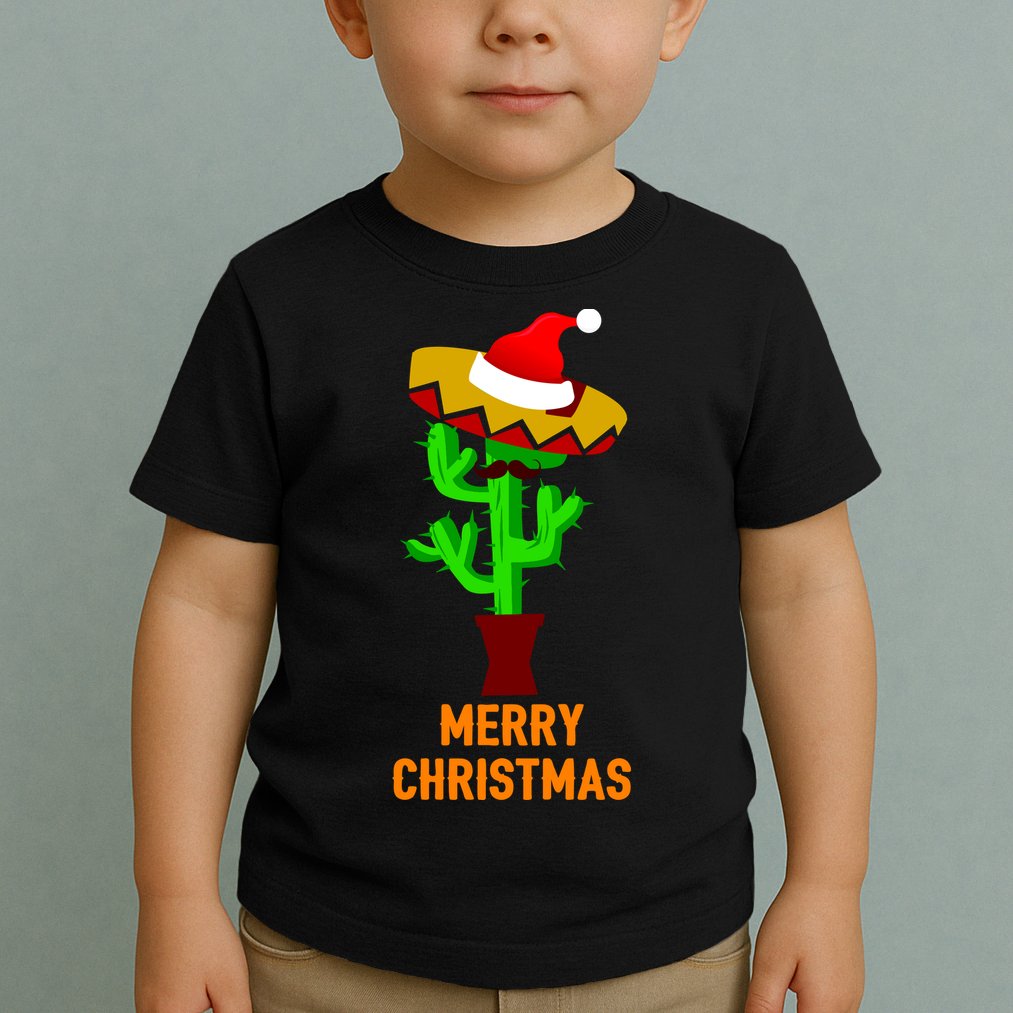 Merry Christmas Cactus Toddler T-Shirt