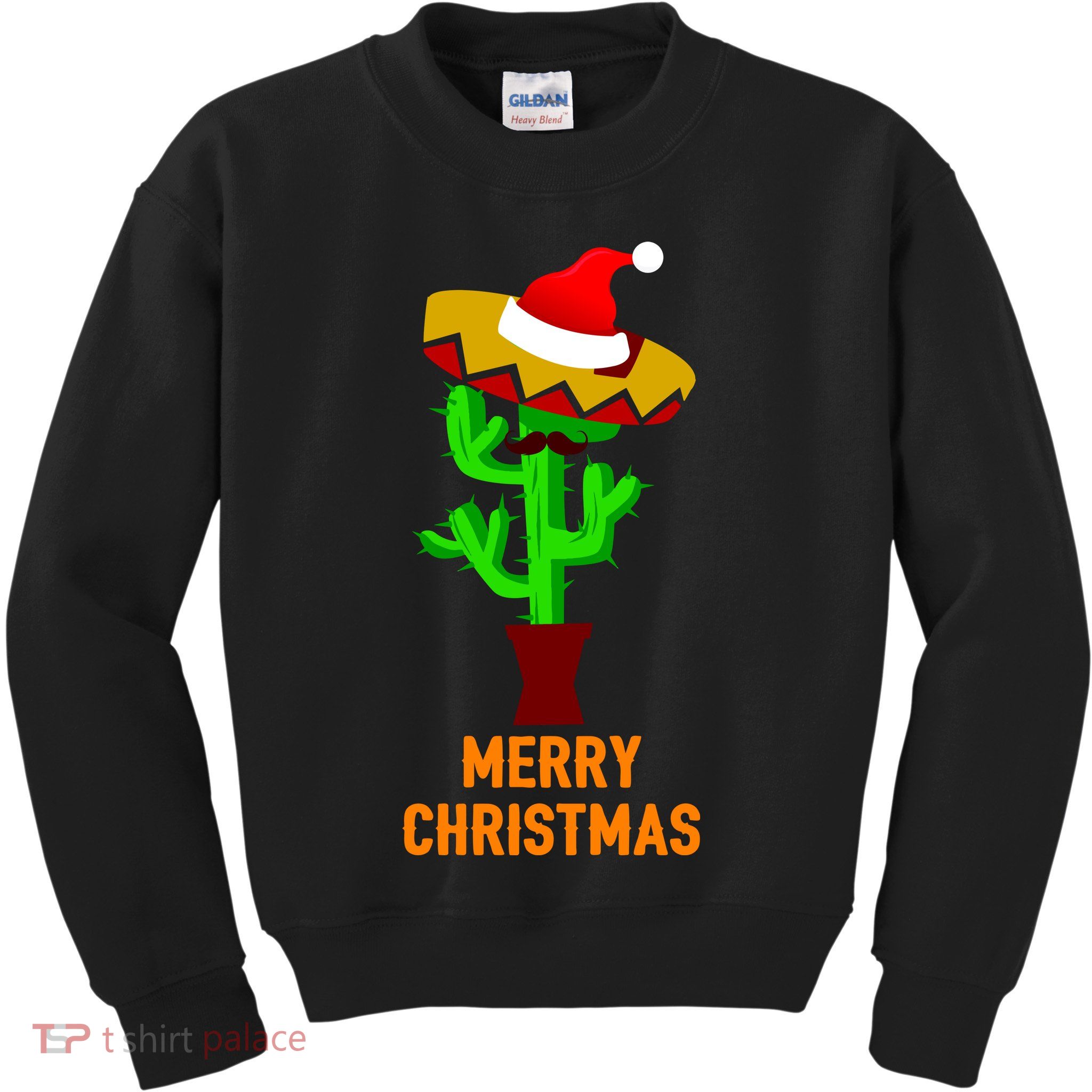 Merry Christmas Cactus Kids Sweatshirt