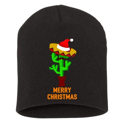 Merry Christmas Cactus Short Acrylic Beanie