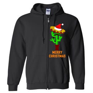 Merry Christmas Cactus Full Zip Hoodie