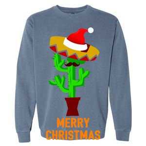 Merry Christmas Cactus Garment-Dyed Sweatshirt