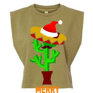 Merry Christmas Cactus Garment-Dyed Women's Muscle Tee