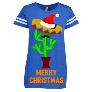 Merry Christmas Cactus Enza Ladies Jersey Football T-Shirt