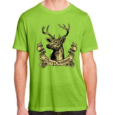 Merry Christmas Deer Adult ChromaSoft Performance T-Shirt