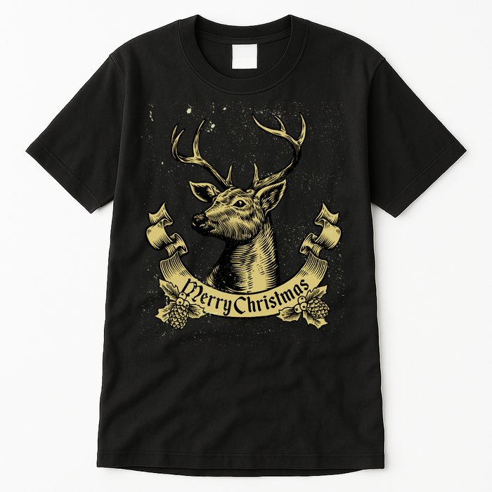 Merry Christmas Deer Tall T-Shirt