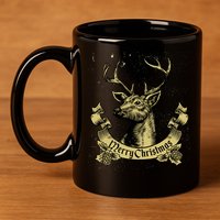 Merry Christmas Deer 11oz C Handle Ceramic Mug