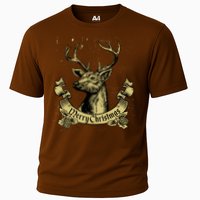 Merry Christmas Deer Cooling Performance Crew T-Shirt