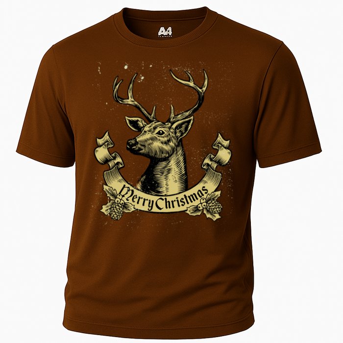 Merry Christmas Deer Cooling Performance Crew T-Shirt