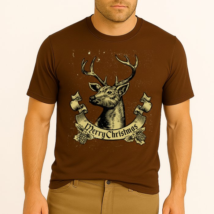 Merry Christmas Deer Cooling Performance Crew T-Shirt