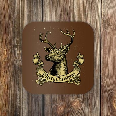 Merry Christmas Deer Coaster