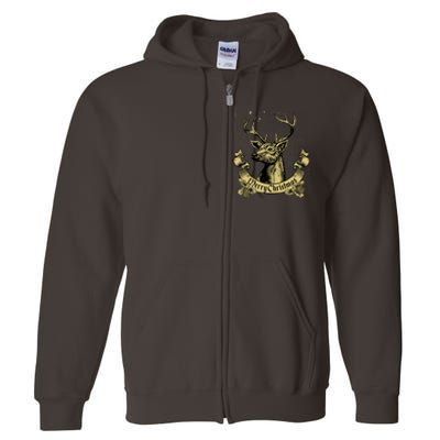 Merry Christmas Deer Full Zip Hoodie