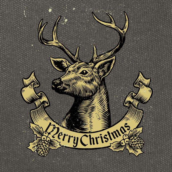 Merry Christmas Deer Cotton Canvas Backpack