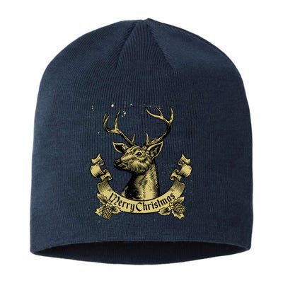 Merry Christmas Deer Sustainable Beanie