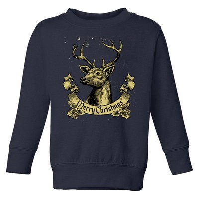 Merry Christmas Deer Toddler Sweatshirt