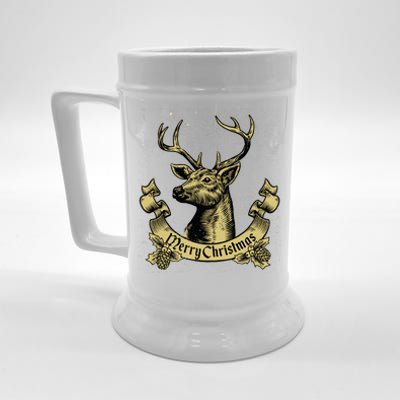 Merry Christmas Deer Beer Stein