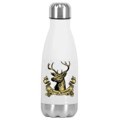 Merry Christmas Deer Stainless Steel Insulated Water Bottle