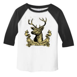 Merry Christmas Deer Toddler Fine Jersey T-Shirt