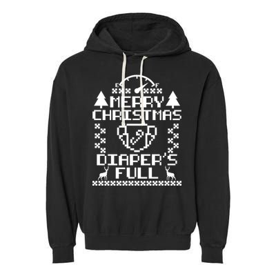 Merry Christmas Diaper's Full Garment-Dyed Fleece Hoodie