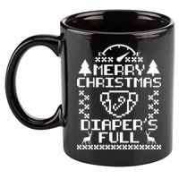Merry Christmas Diaper's Full 11oz C Handle Ceramic Mug