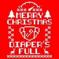 Merry Christmas Diaper's Full Button