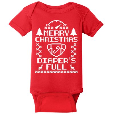 Merry Christmas Diaper's Full Baby Bodysuit