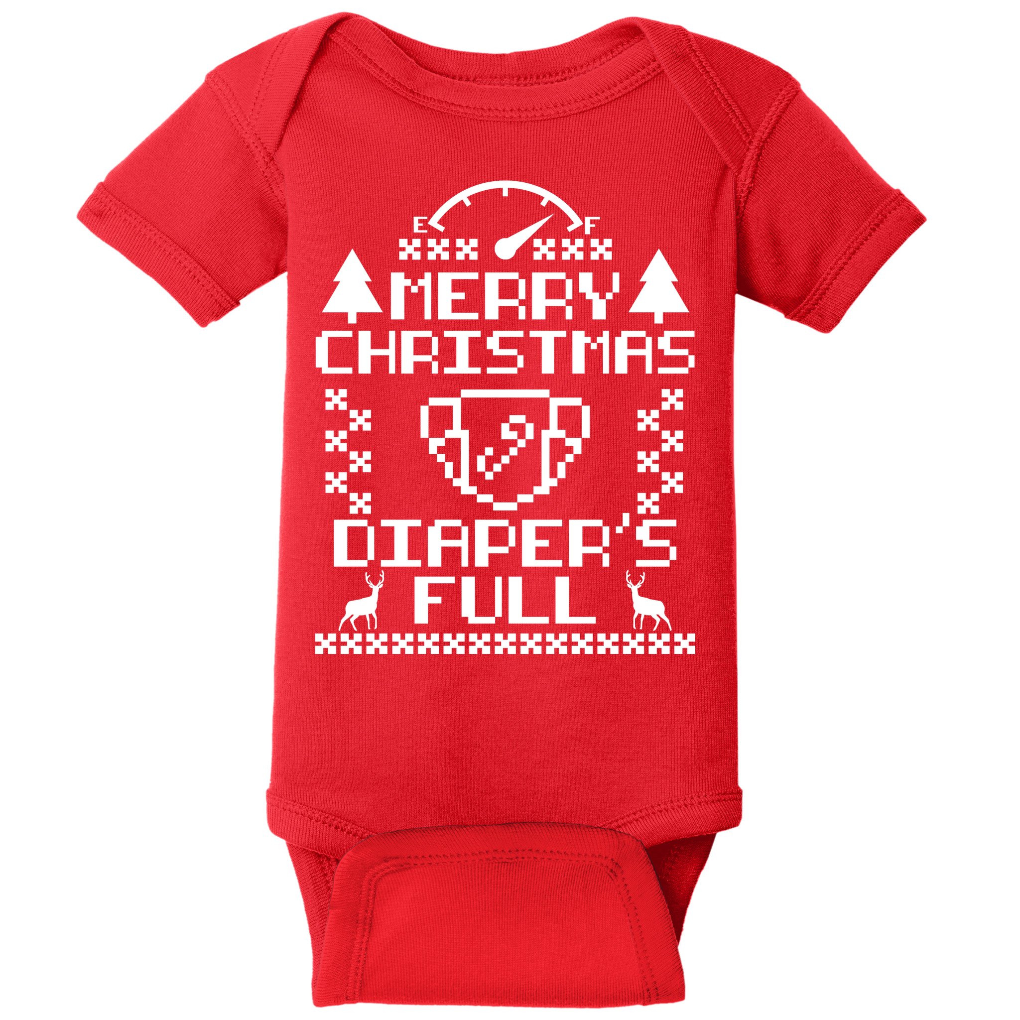Merry Christmas Diaper's Full Baby Bodysuit