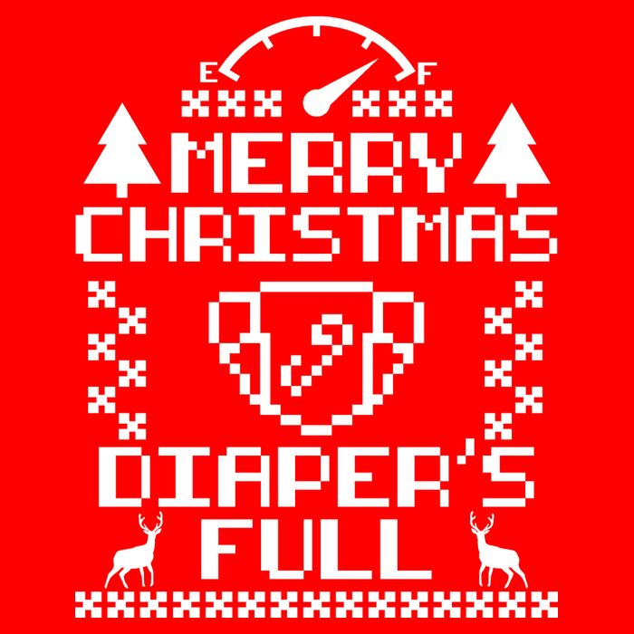 Merry Christmas Diaper's Full Baby Bodysuit