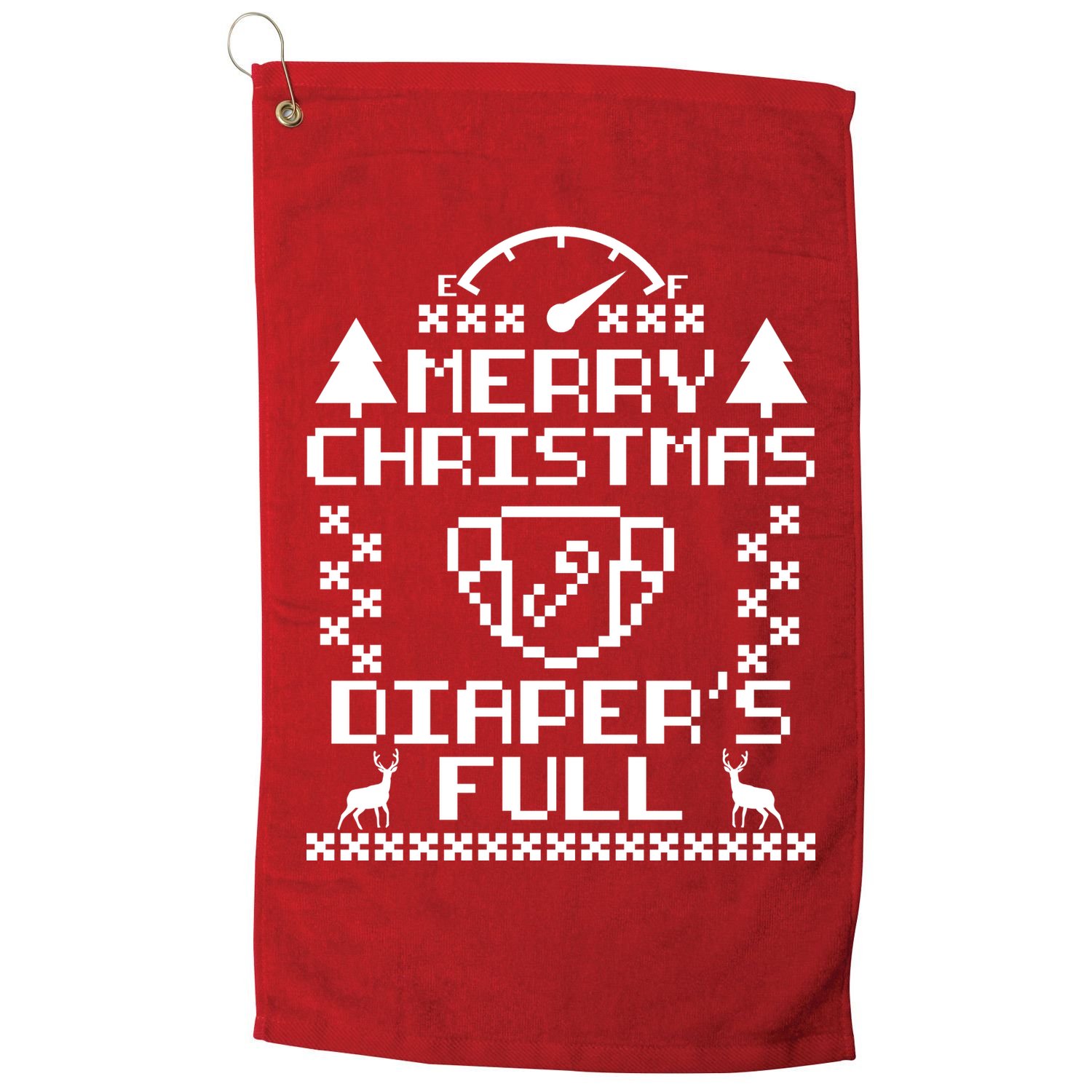Merry Christmas Diaper's Full Golf Towel