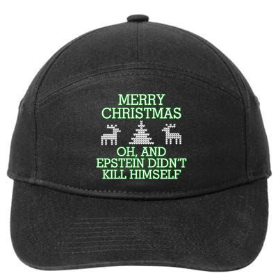 Merry Christmas Epstein Didn't Kill Himself 7-Panel Snapback Hat