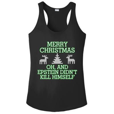 Merry Christmas Epstein Didn't Kill Himself Ladies PosiCharge Competitor Racerback Tank