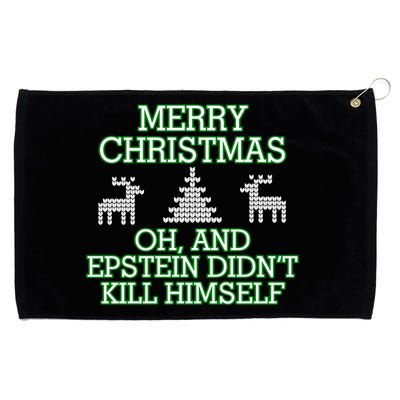 Merry Christmas Epstein Didn't Kill Himself Grommeted Golf Towel