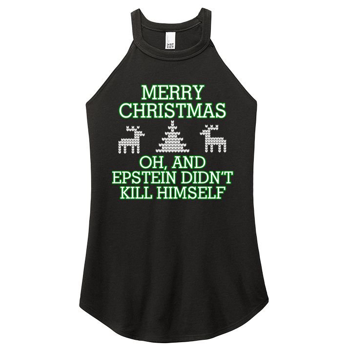 Merry Christmas Epstein Didn't Kill Himself Women's Perfect Tri Rocker Tank