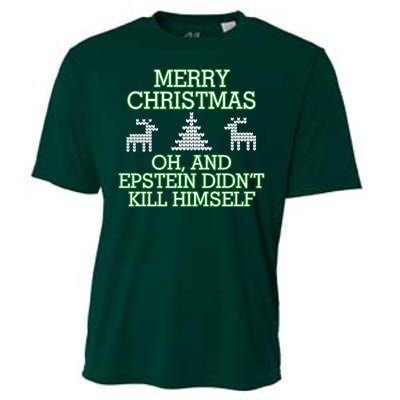 Merry Christmas Epstein Didn't Kill Himself Cooling Performance Crew T-Shirt