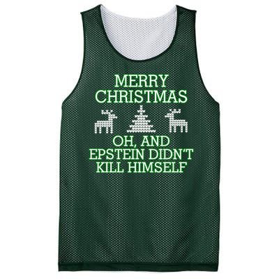 Merry Christmas Epstein Didn't Kill Himself Mesh Reversible Basketball Jersey Tank