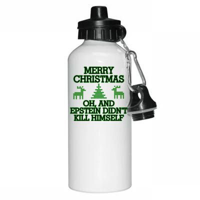 Merry Christmas Epstein Didn't Kill Himself Aluminum Water Bottle