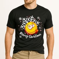 Merry Christmas Funny Smiley Face Snowflake Cooling Performance Crew T-Shirt