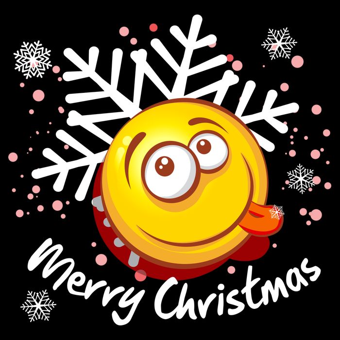 Merry Christmas Funny Smiley Face Snowflake Cooling Performance Crew T-Shirt