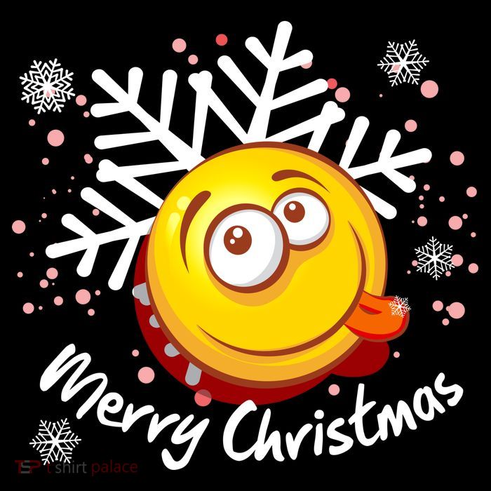 Merry Christmas Funny Smiley Face Snowflake Mug