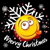 Merry Christmas Funny Smiley Face Snowflake Wool Snapback Cap