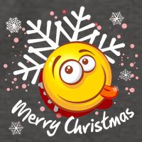Merry Christmas Funny Smiley Face Snowflake Vector Backpack